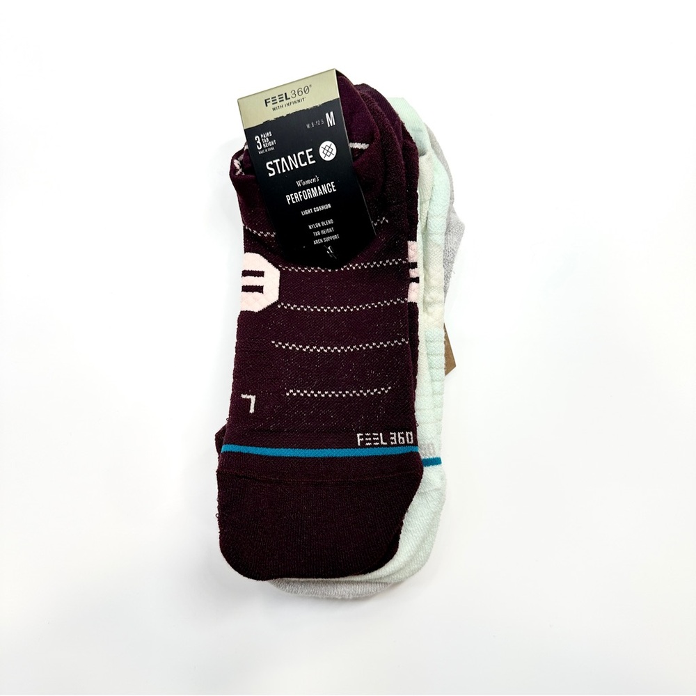 Stance Performance Socks - Burgundy, White, and Teal
